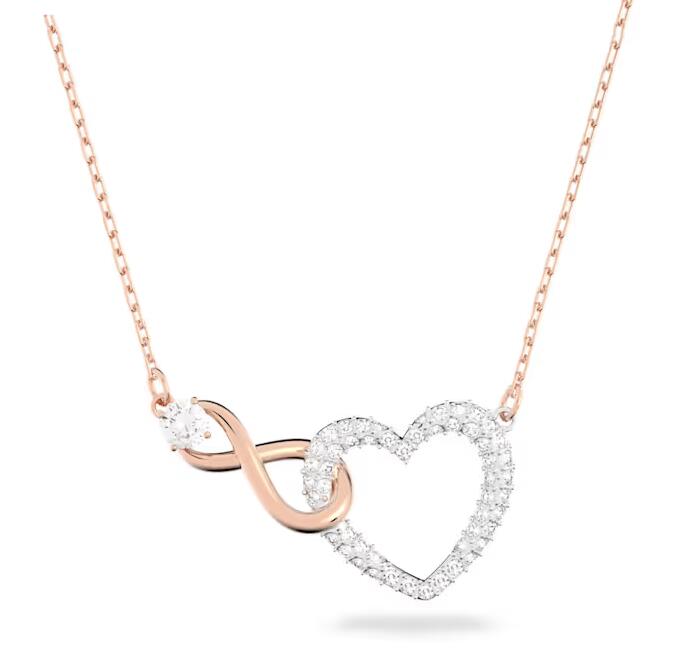 ギフト♪ Infinity Y字型ネックレス ローズゴールド 5521346 Swarovski Infinity Y字型ネックレス, インフィニティ, ホワイト