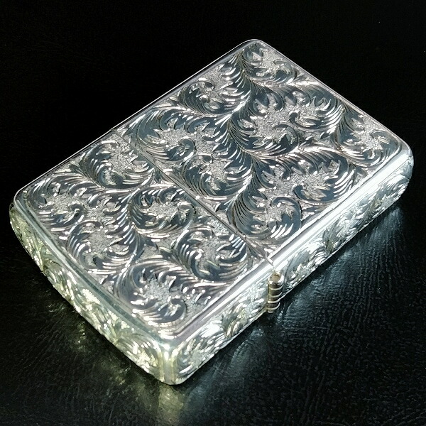 極上品 シルバー 銀製　美術工芸品 楽天市場】スターリングシルバーZippo 純銀製 江戸彫金師