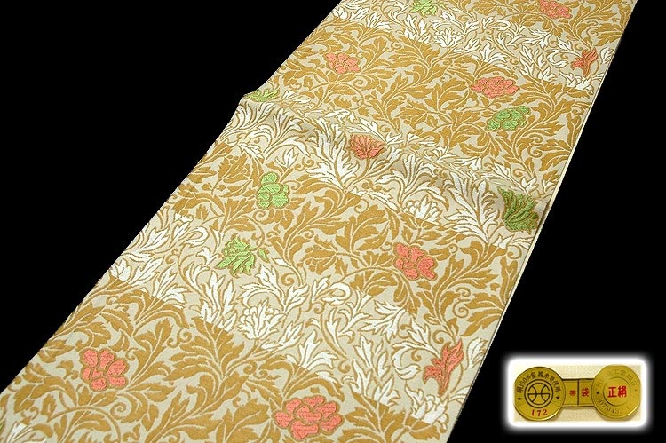 楽天市場】高級西陣織 袋帯 『手もみ箔』正絹 未仕立て 新品 訪問着 付