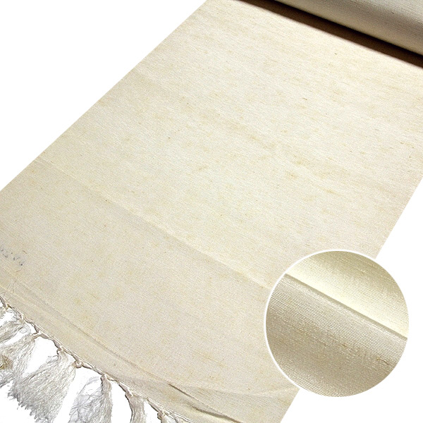 紬 正絹 新品 訳あり お口当たりの色に染める 白出どころ 単衣にも 無地 布切れ つむぎ