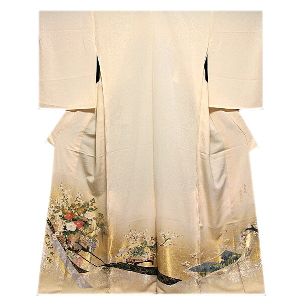 色留袖 黒留袖 正絹 新品 訳あり 琳派華祥 逸品 お好みの色に染める 白生地 寿光織 まるで刺繍のような 縫い取り 未仕立て 仮絵羽 フォーマル 礼装 着物