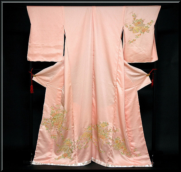 【手縫い仕立て付き フルオーダー】絶品 総スワトウ刺繍 仙頭刺繍 豪華 綸子 訪問着