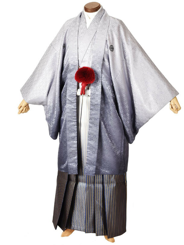 男袴 メンズ袴 紋付袴 成人式袴 卒業式袴 結婚式袴 紋付袴 男性袴 グレー紋付 フルセットレンタル 送料無料 170cmから175cm 足袋プレゼント