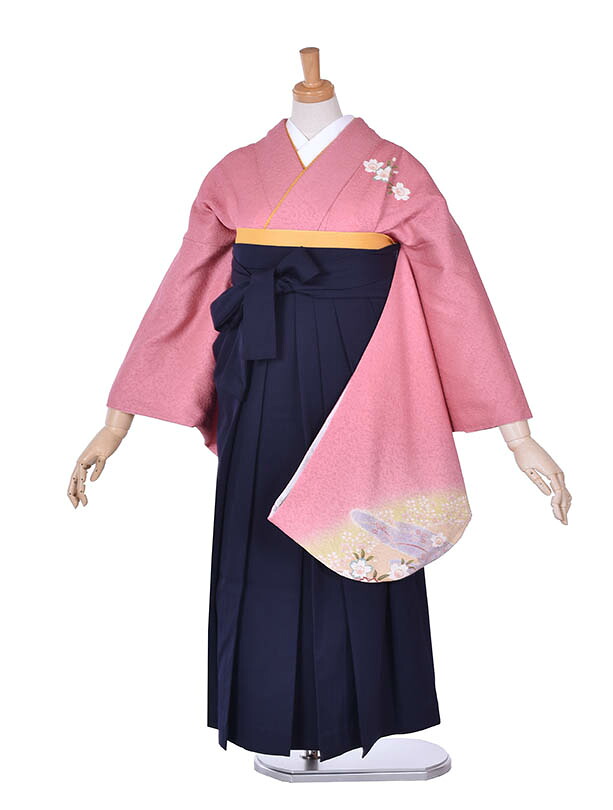 【レンタル】小学生袴 レンタル フルセットレンタル 正絹 ピンク 濃紺 モダン 黒 袴 148cm~153cm 小学生卒業袴 袴レンタル 卒業式 子供着物 新品足袋付き 小学校 ジュニア キッズ 前撮り 七五三 姉妹 子供 貸衣裳 安心のフルセット 13歳詣り 10才着物 ハーフ 成人式 1/2|レンタル衣裳京なごみ店