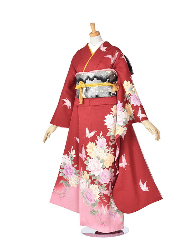 あおい 美品 桜 成人式“夜のしじまに花咲くラインダンス”振袖 5296 あおい様専用 美品 桜 成人式“夜のしじまに花咲くラインダンス”