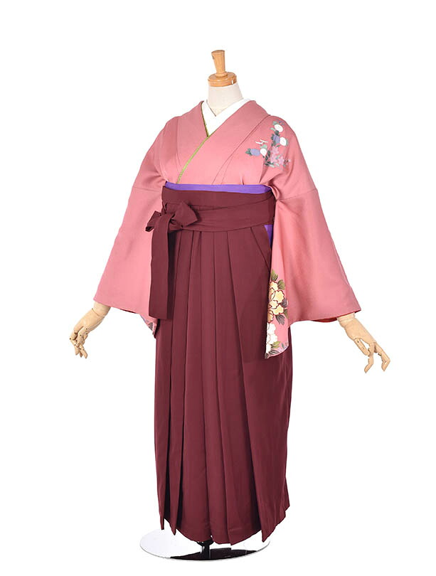 【レンタル】袴 先生 袴レンタル 安心のフルセット 女 袴セット 卒業袴 先生袴 既婚 ピンク 紫袴 シンプル 正絹 150cm~155cm 卒業式 大人袴 女袴 正統派が一番 大学 短大 専門学校 小学校 貸衣装 人気 新品足袋付き かわいい 前撮り 晴れ着 お祝い着 往復送料無料 華やか|レンタル衣裳京なごみ店