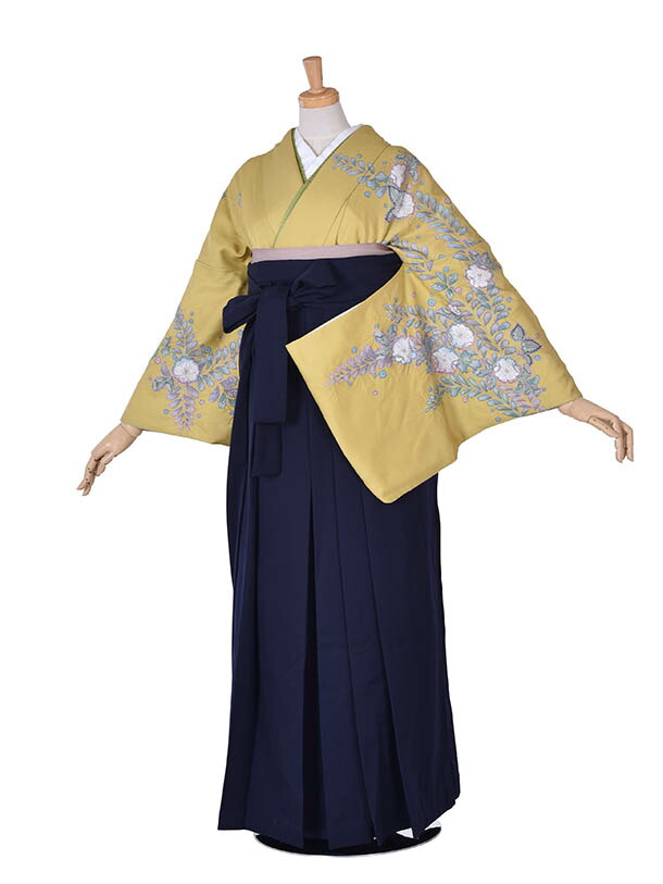 【レンタル】袴 先生 袴レンタル フルセット 卒業袴 先生袴 袴セット 既婚 赤 濃紺 正絹 163cm～168cm 卒業式 大人袴 女袴 大学 短大 可愛さ溢れる花柄袴 専門学校 小学校 貸衣装 新品足袋プレゼント おしゃれ 前撮り 晴れ着 お祝い着 素敵な袴 安心 華やか 印象的な袴