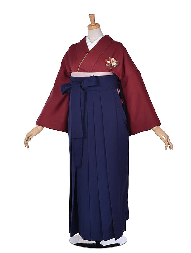 【レンタル】袴 先生 袴レンタル フルセット 華やかさを品よく 卒業袴 先生袴 袴セット 既婚 紫 シンプル 正絹 155cm～160cm 卒業式 大人袴 女袴 濃紺 大学 短大 専門学校 小学校 貸衣装 女袴 安心のフルセット 往復送料無料 新品足袋プレゼント