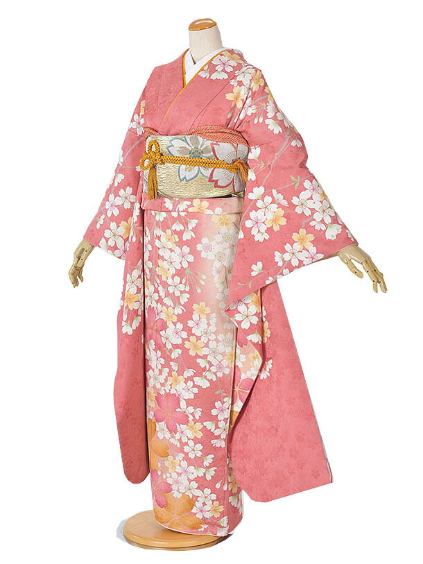 【レンタル】振袖 正絹 成人式 格安 結婚式 結納 およばれ 姉妹結婚式 黒振袖 豪華振袖 2次会振袖 式典 フルセットレンタル 新品足袋プレゼント 往復送料無料 ピンク振袖｜レンタル衣裳京なごみ店