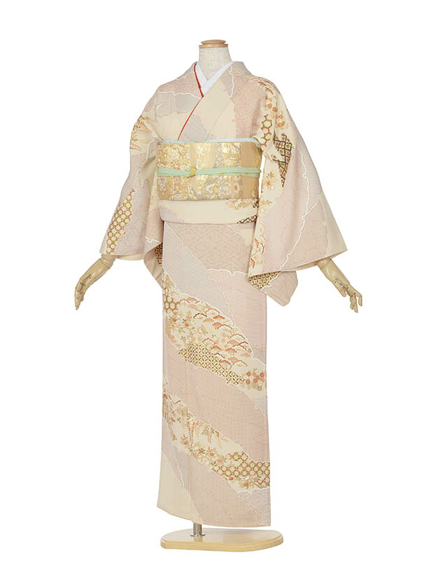 【レンタル】訪問着 古澤友禅 結婚式 入学式 卒業式 およばれ 七五三母 祖母 式典着物 正絹 ママ着物 お茶会 正絹着物 150cm~160cm レンタル レンタル着物 母 母着物 フルセット 七五三 お宮まり お正月 貸衣装 附下 卒園式 式典着物 着物セット 新品足袋プレゼント