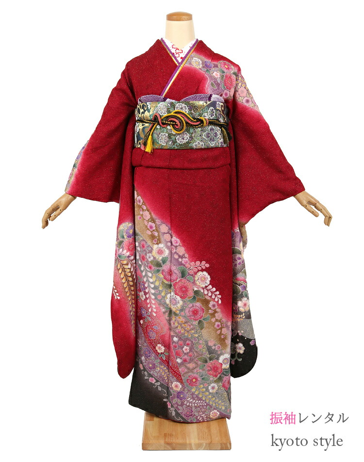 【振袖 レンタル 赤】【成人式 振袖 フルセット】 振袖レンタル〔貸衣装/貸衣裳〕〔成人式 振袖〕〔結婚式 振袖〕〔卒業式〕〔結納 着物〕〔レンタル 振袖〕〔着物 レンタル〕〔renta〕 振袖レンタル 赤 レッド【往復送料無料】【レンタル】和服 72051｜京都スタイル