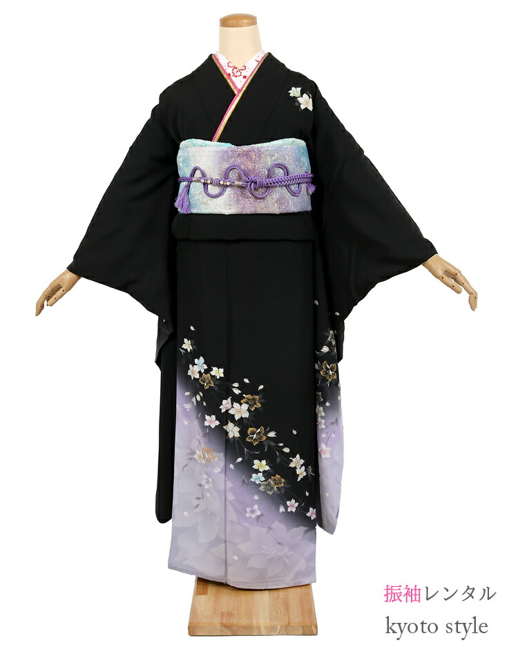 振袖 レンタル 成人式 黒 フルセット 貸衣装 貸衣裳 成人式 結婚式 親族 卒業式 結納 初詣 婚礼 きもの 振袖 着物 レンタル ブラック 古典柄 シンプル フルセット フルレンタル レディース 女性 クール 柄少なめ シンプル 往復送料無料 レンタル 785