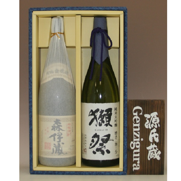 【送料無料】【ギフト箱入り】獺祭 二割三分 純米大吟醸＆森伊蔵 芋焼酎 1800ml×2本 旭酒造 山口県 森伊蔵酒造 鹿児島県 お中元 御中元 お歳暮 御歳暮 贈り物 ギフト プレゼント 父の日 母の日 御祝 内祝い 還暦 誕生日