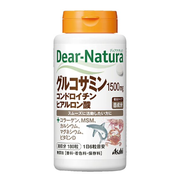 アサヒグループ食品 ディアナチュラ グルコサミン コンドロイチン ヒアルロン酸 30日分 180粒 【限定特価】