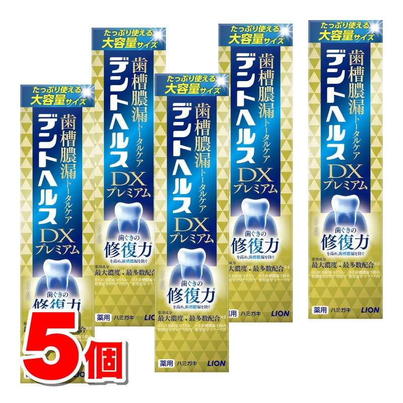 【医薬部外品】 ライオン デントヘルス 薬用ハミガキDX プレミアム 120g　×5個 ★