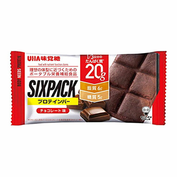 楽天市場 Uha味覚糖 シックスパック プロテインバー チョコレート味 1個 杏林堂 楽天市場店