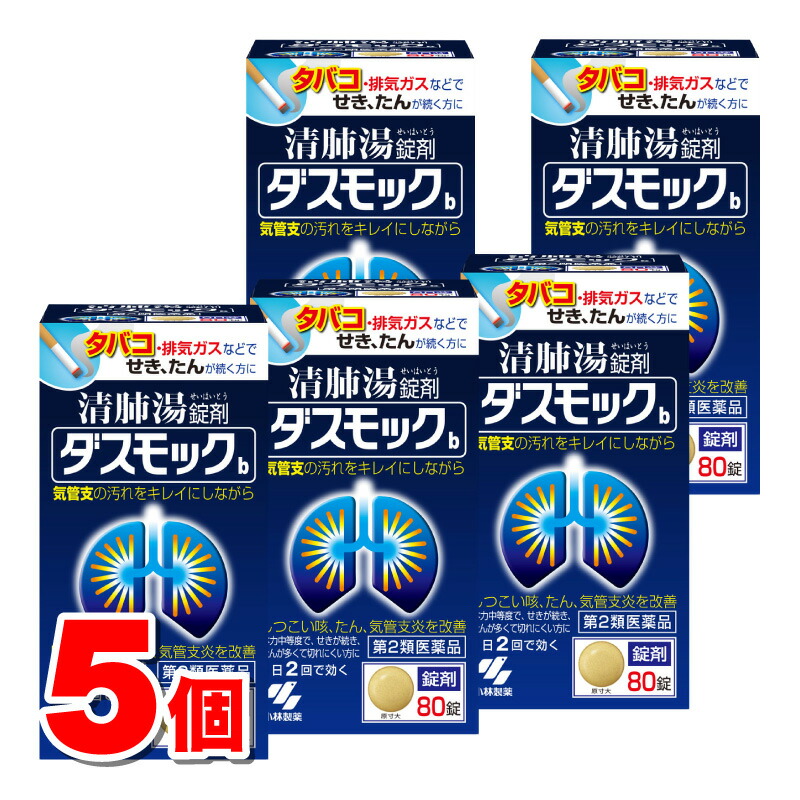 【第2類飲み薬】 小林製薬 ダスモックb 80錠 ×5個