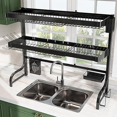 楽天市場】BOOSINY キッチンラック シンク上 収納 水切りラック シンク