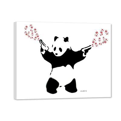 楽天市場】アートパネル Banksy バンクシー Panda with Guns パンダ 銃