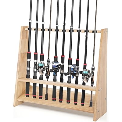 楽天市場】組立式ロッドスタンド KP-105 12本立て 竹製 釣り WAVE GEAR
