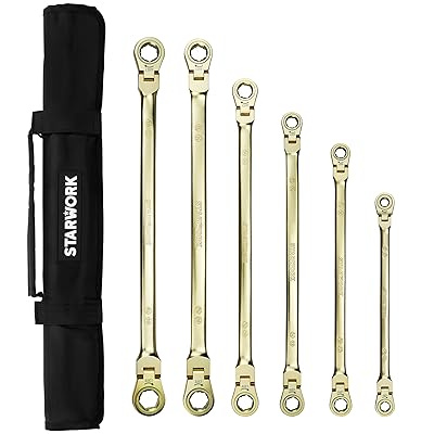 TRUE MECHANIC&trade; GPlating&trade; 6本組. 2-IN-1, 120T, フレックスヘッド, ダブルボックスエンド, ラチェット｜KYOSEAstore