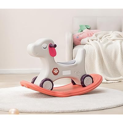 わんお父ちゃんの木馬 1-5歳ちびっ子 車駕手あそび 足蹴り車兼用 (薄墨色)
