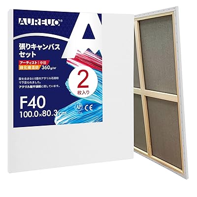 綿化繊混紡 張りキャンバス F40 (100.0cmX80.3cm) 2枚 - 中目布? 水彩画・油絵画・アクリル兼用 - ｜KYOSEAstore