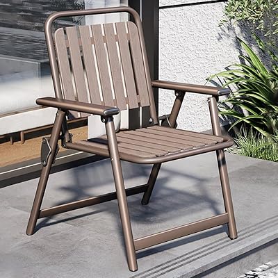 ガーデンチェア 折り畳み 1脚 屋外 完成品 組立不要 鋼製 屋外 庭 椅子 いす 防水 ウッド調ア｜KYOSEAstore