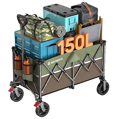 持ちはこび手押し車 大静電容量150L 耐荷重150kg 打ちきり付き添い人 折り畳み式 キャンプカート ワンタッチ