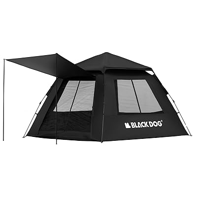 【堅苦しさ】BLACKDOG 天幕 ワンタッチ 3～4人用 閑居2.1 BU原料品 アウトドアキャンプ 組み立て飾り気の無い uvカ