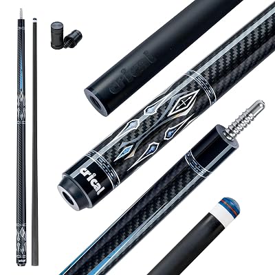 カーボンファイバープールキュー 58インチ プロフェッショナル プールスティック 低偏向ビ｜KYOSEAstore