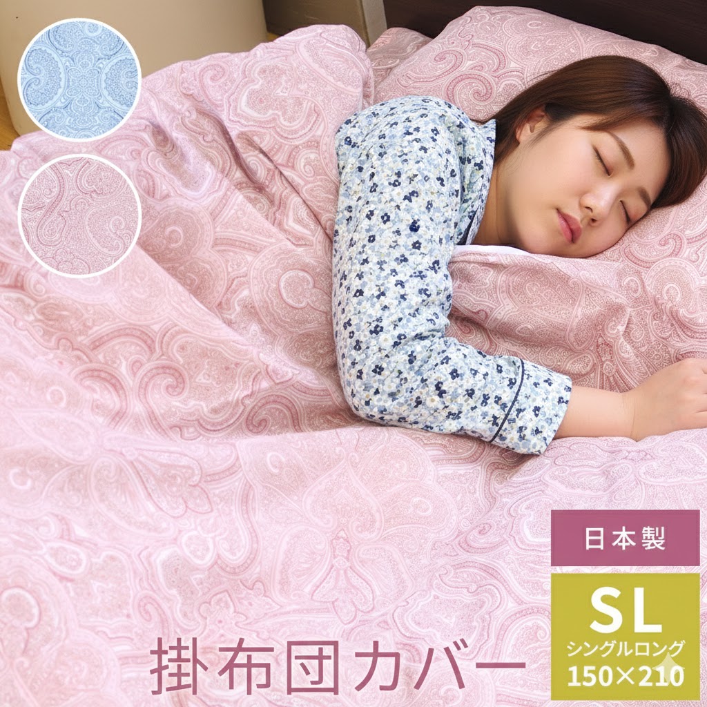 楽天市場】【 日本製 】 掛布団カバー 綿100％ サイズ シングルロング