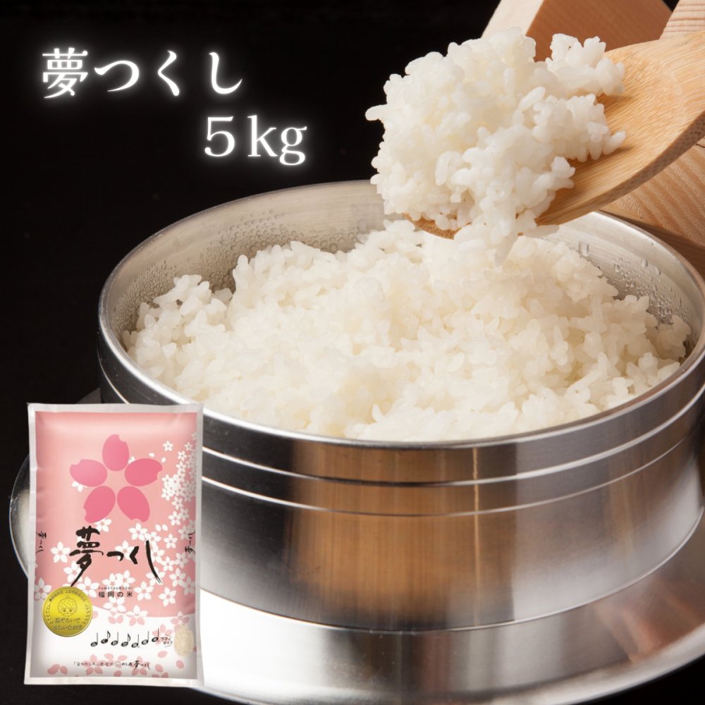 夢つくし 5kg 在庫あり福岡県産  白米 日本米 精米（パッケージデザインが異なる場合がございます）【DD】