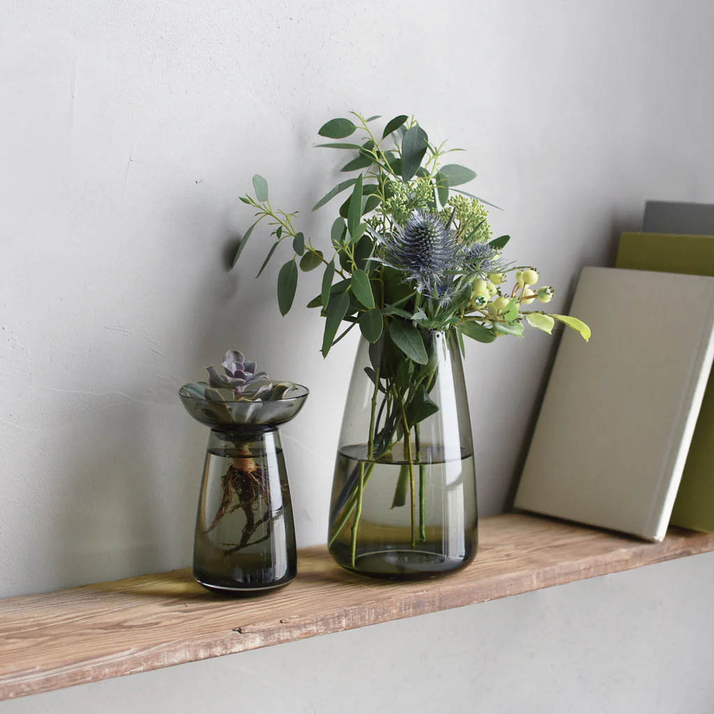 KINTO AQUA CULTURE VASE L キントー 花瓶 ガラス 水耕栽培 水栽培 アクアカルチャーベース Lサイズ ヒヤシンス アボカド 球根 多肉植物 サボテン 花器 フラワーベース おしゃれ シンプル 北欧 クリア