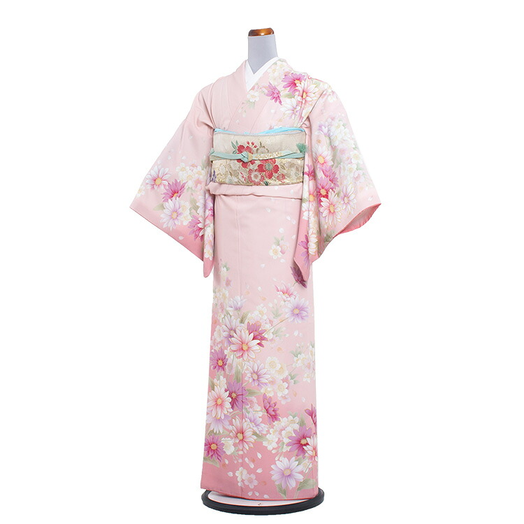 【レンタル】訪問着 フルセットレンタル / 114　コスモス ピンク / 付下げ 着物 結婚式 入学式 卒業式 卒園式 七五三 お宮参り お茶会 式典 結納 753 訪問着レンタル 着物レンタル きものレンタル 訪問着フルセット ママ 母親 母 貸衣装 貸衣裳 セット 送料無料