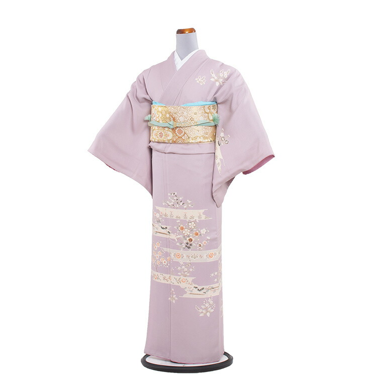 【レンタル】訪問着 フルセットレンタル / 140桃紫に和花 / 付下げ 着物 結婚式 入学式 卒業式 卒園式 七五三 お宮参り お茶会 式典 結納 753 訪問着レンタル 着物レンタル きものレンタル 訪問着フルセット ママ 母親 母 貸衣装 貸衣裳 セット 送料無料