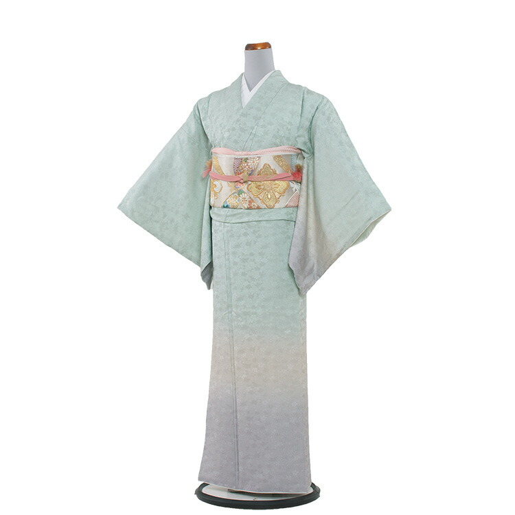 楽天市場】【レンタル】 訪問着 入学卒業 (0341)グレー松と梅/三つ紋
