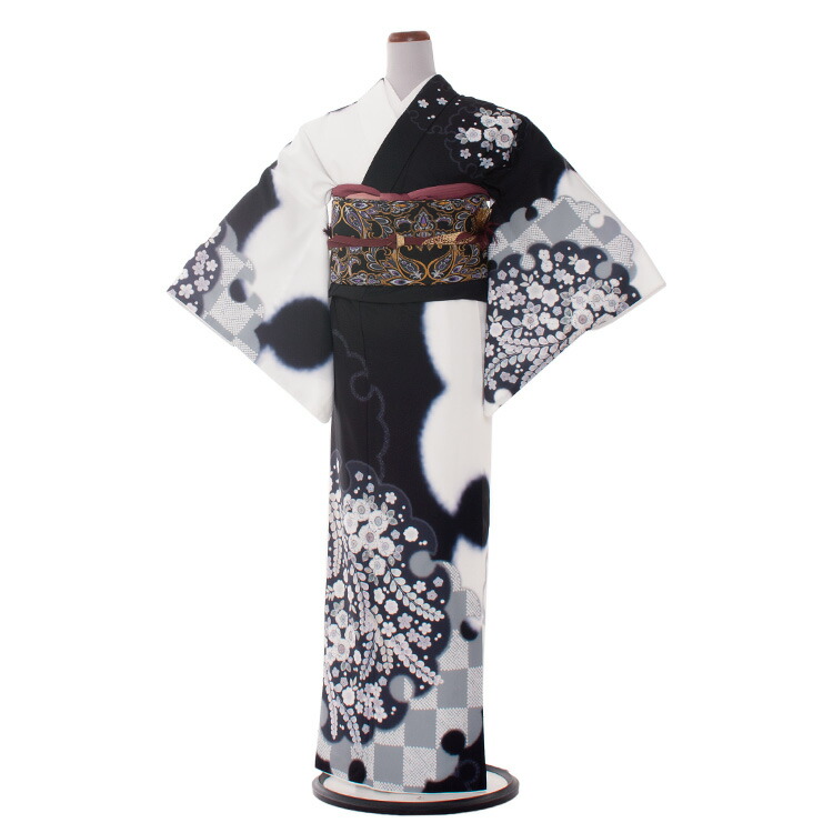 【賃借】短い訪問着賃借 415 モノクローム辻が花 /華燭の典・はいり込む式・お宮参・寄り合い 御召しもの 卒式 卒園式 七五三 753 お宮参り 茶の葉会 御祝い 結納 短い訪問着賃借 御召しもの賃借 きもの賃借 短い訪問着フルセット おっ母さん 母ちゃん 母 貸御召しもの 貸御召しもの  書き割り 貨物輸送無料