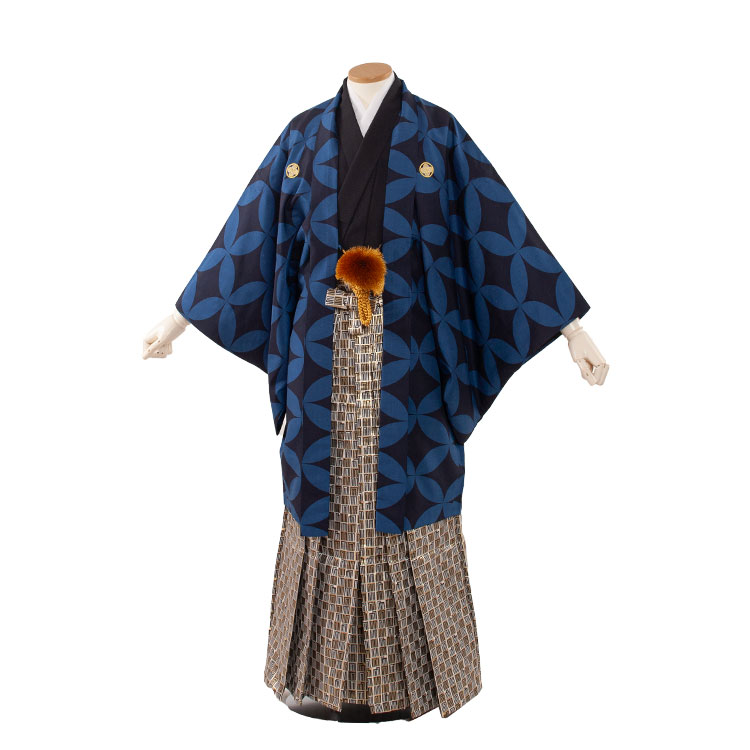 【レンタル】紋付12点フルセット 往復送料無料 新品足袋プレゼント 卒業式 結婚式 成人式 イベント レンタル袴 レンタル衣装 袴セット 羽織袴 紋付袴 袴レンタル 紋付羽織袴 男 袴 男性 セット メンズ 貸衣装 紋付き袴 紋付 羽織 着物 3AF7X20 和服-着物セット