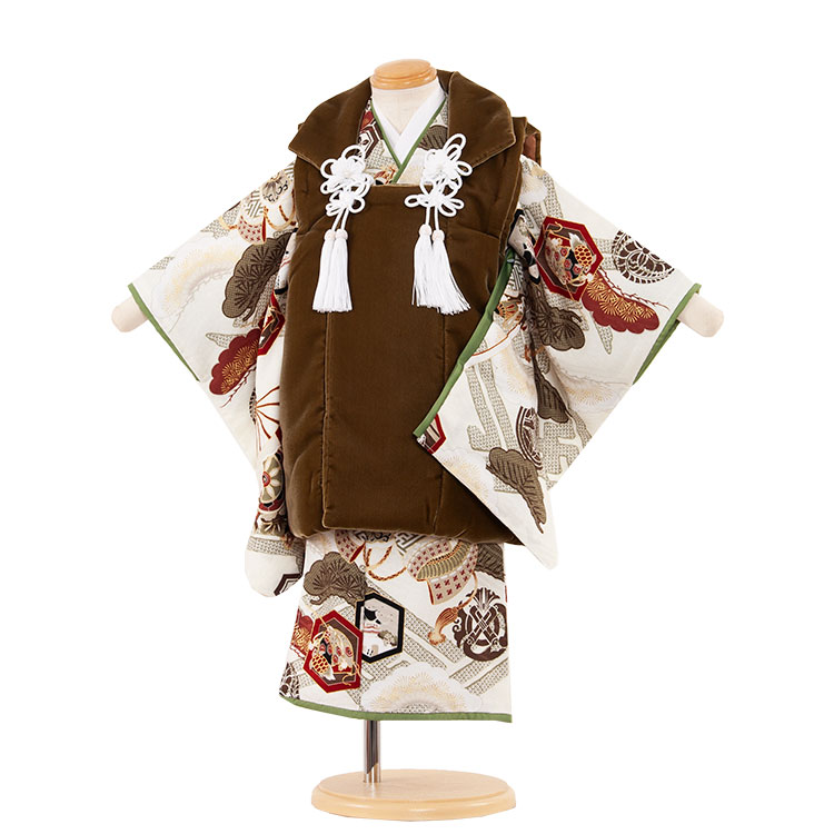 509ab12着物のみ◎七五三 三歳 男の子 セミアンティーク着物&被布 レトロ 楽天市場】【レンタル】七五三 着物 3歳 男の子 レンタル