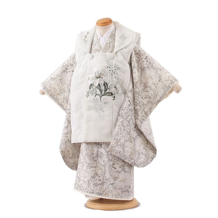 楽天市場】【レンタル】七五三 3歳 女の子 3467 藤の花刺? 被布 着物