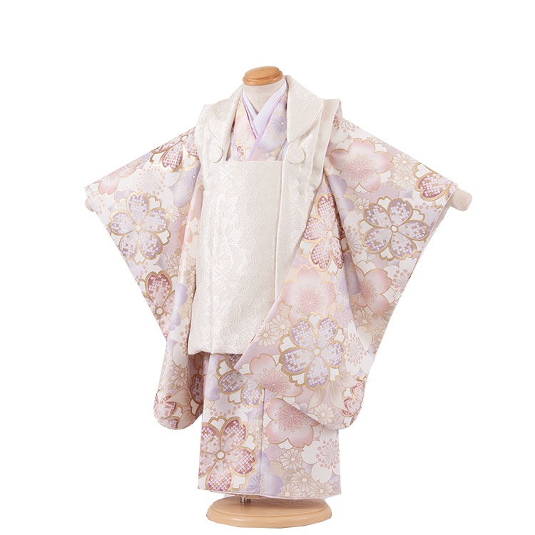 【レンタル】七五三（3歳女児被布）3572 ピンク 桜 女の子 被布レンタル 人気 おしゃれ 可愛い 3歳女の子 被布フルセット 3才 数え年 ひな祭り 女児 子供 七五三レンタル かわいい 高級 京都 貸衣装 新品足袋プレゼント 往復送料無料 7,056円