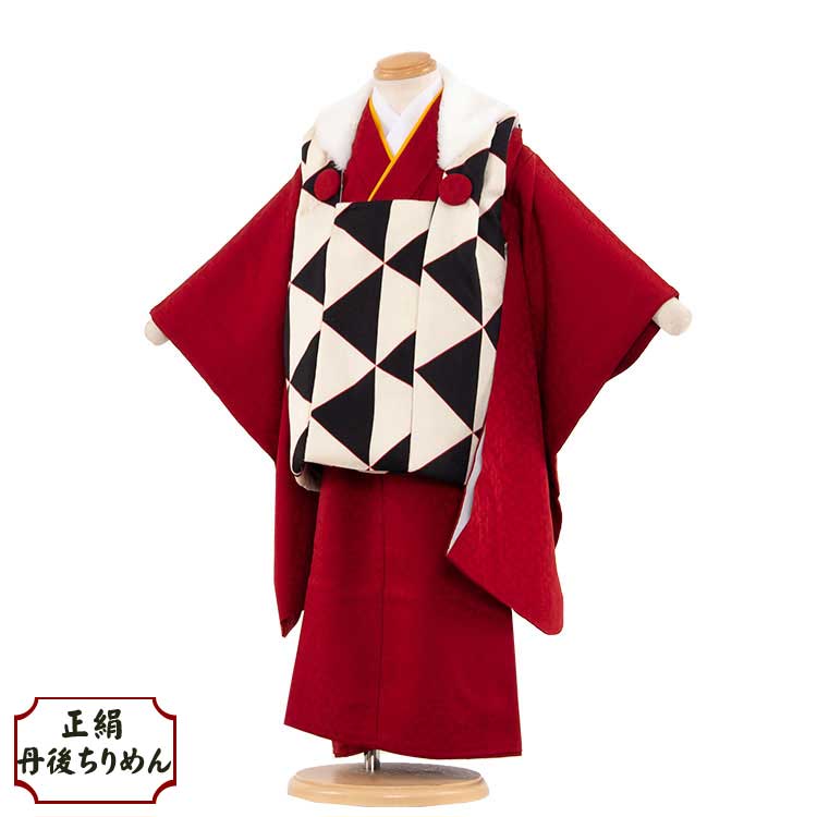 楽天市場】【レンタル】七五三 被布セット 男の子 / 3-46_2赤 黒の紋