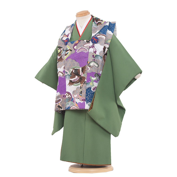 七五三　被布　男の子 3歳 男の子 七五三 レンタル df166 和洋2way 着物レンタル フルセット