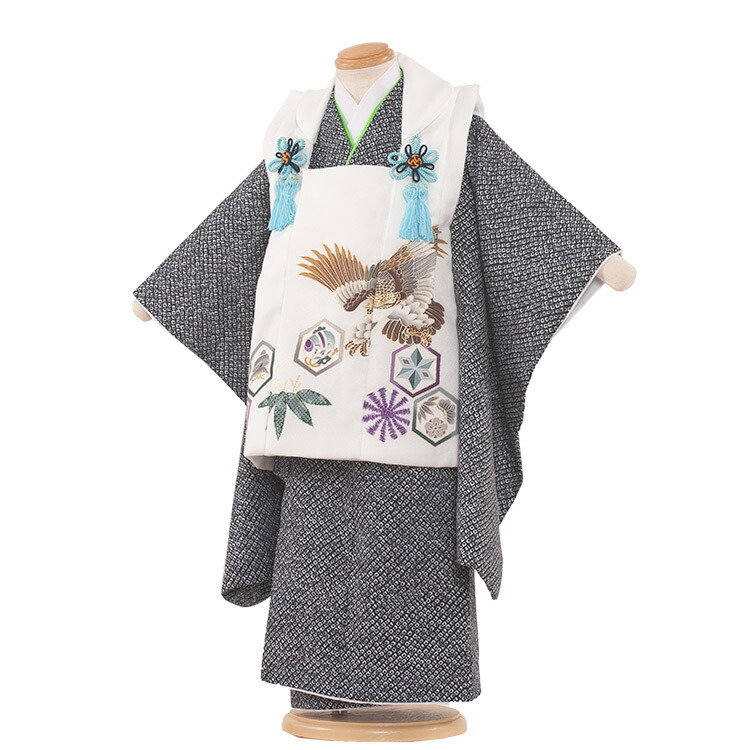 七五三　３歳　男の子　アンティークお着物セット　被布コーデ 楽天市場】【レンタル】【ひよこ商店 七五三 着物 3歳 男の子 被布