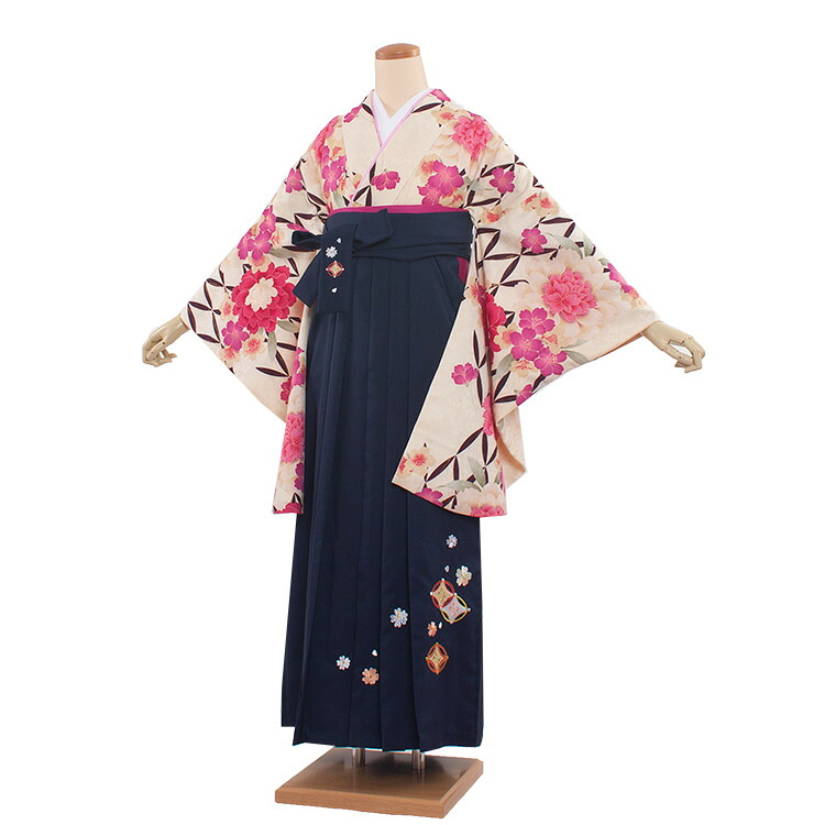 【レンタル】 卒業式　袴レンタル レンタル袴女袴（1011）二尺袖 レトロ 着物レンタル　卒業袴　フルセットレンタル　大人用　先生用　女性　大学　短大　専門学校　謝恩会　卒業式袴　２月　３月　４月　袴レンタル　春　往復送料無料