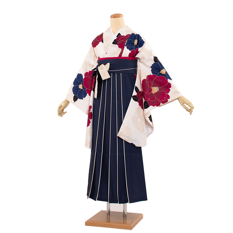 迅速な対応で商品をお届け致します 卒業式 袴 フルセットレンタル 1424 白地 椿 女性 先生 おしゃれ 人気 おすすめ 卒業袴レンタル 卒業式袴セット 着物 フルセット 着付けセット 女子 大人 小学校 大学生 専門学生 上品 古典 レトロ モダン 京都 貸衣装 新品足袋