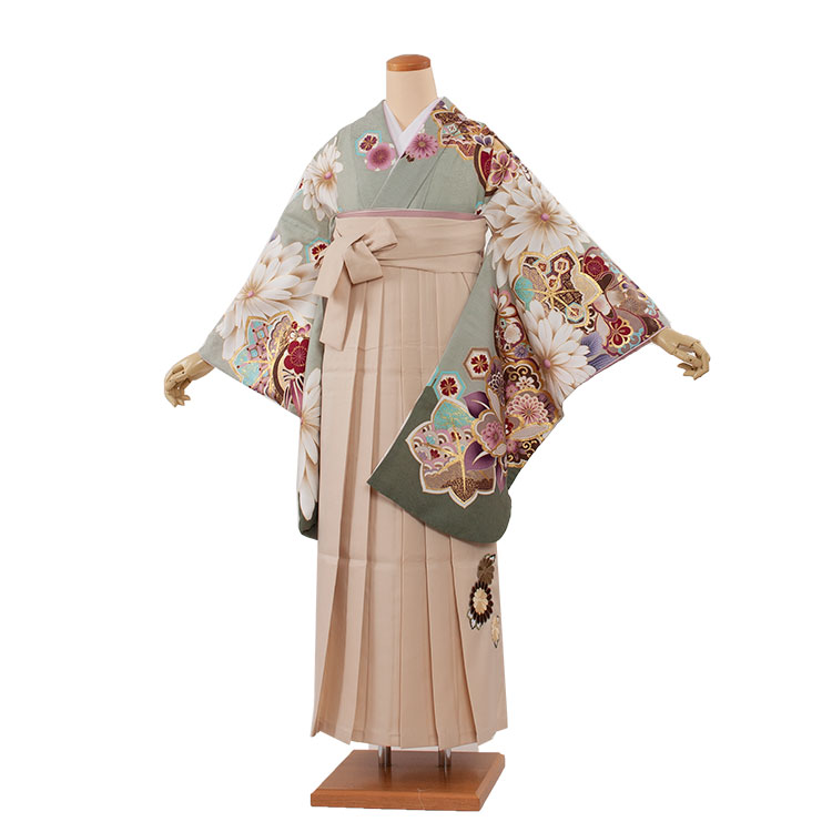 【レンタル】 卒業式 袴 フルセットレンタル 1521 華×菊刺繍袴 くすみカラー 女性 先生 おしゃれ 人気 おすすめ 卒業袴レンタル 卒業式袴セット 着物 着付けセット 女子 大人 小学校 大学生 専門学生 上品 古典 レトロ モダン 京都 足袋プレゼント 往復送料無料