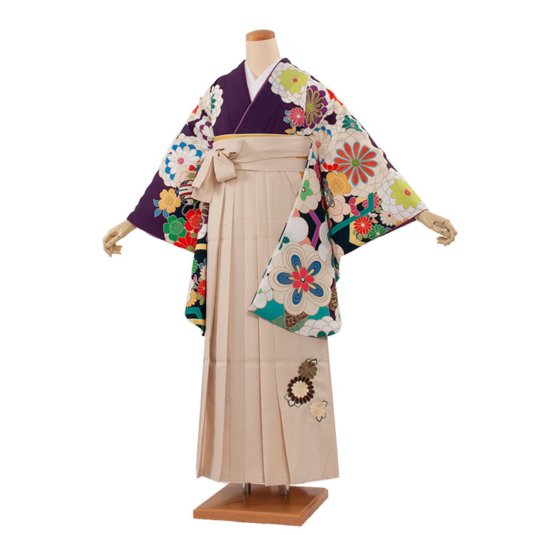 【レンタル】 卒業式 袴 フルセットレンタル 1523 華×菊刺繍袴 くすみカラー 女性 先生 おしゃれ 人気 おすすめ 卒業袴レンタル 卒業式袴セット 着物 着付けセット 女子 大人 小学校 大学生 専門学生 上品 古典 レトロ モダン 京都 足袋プレゼント 往復送料無料