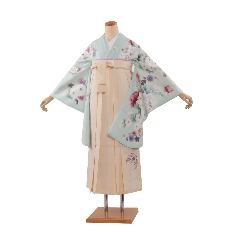 【レンタル】 卒業式 袴 フルセットレンタル 1641 牡丹 藤の花刺?袴 女性 おしゃれ 人気 おすすめ 卒業袴レンタル 卒業式袴セット 着物 着付けセット 女子 大人 小学校 大学生 専門学生 上品 古典 レトロ モダン 京都 足袋プレゼント 往復送料無料